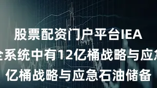 股票配资门户平台IEA的石油安全系统中有12亿桶战略与应急石油储备