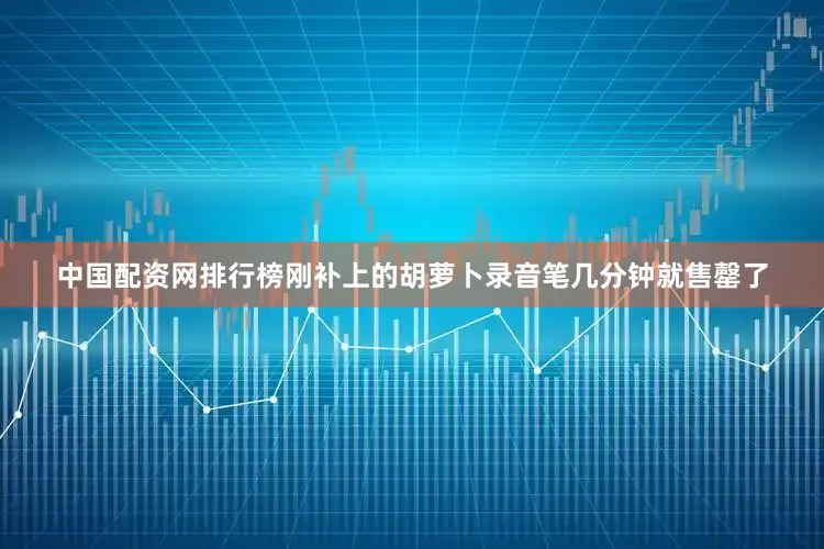中国配资网排行榜刚补上的胡萝卜录音笔几分钟就售罄了