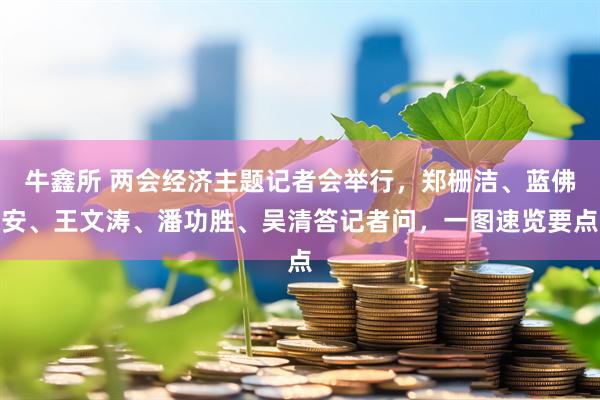 牛鑫所 两会经济主题记者会举行，郑栅洁、蓝佛安、王文涛、潘功胜、吴清答记者问，一图速览要点