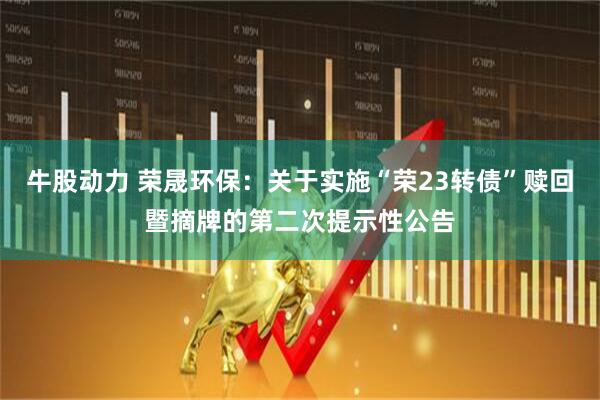 牛股动力 荣晟环保：关于实施“荣23转债”赎回暨摘牌的第二次提示性公告